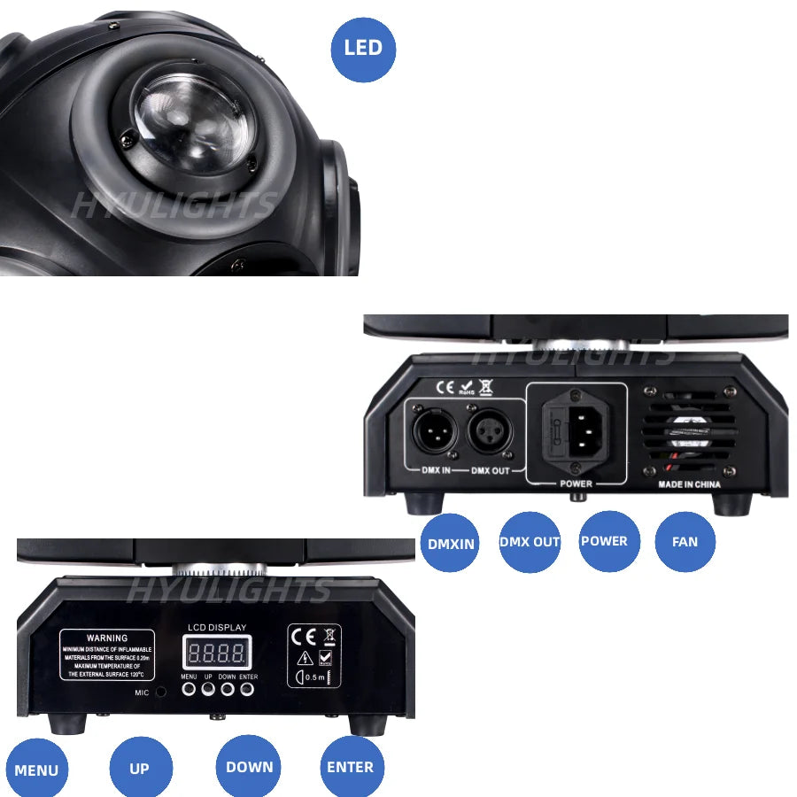 Halo Beam 8 × 15 W moving head