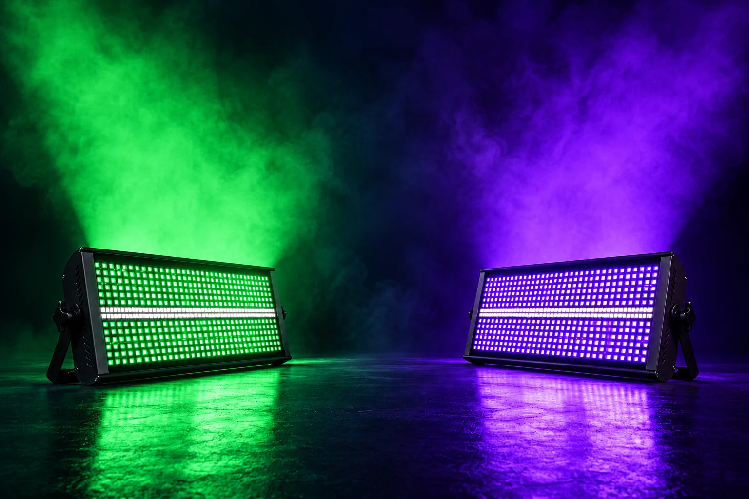 Stroboscopes : le vert rencontre le mauve